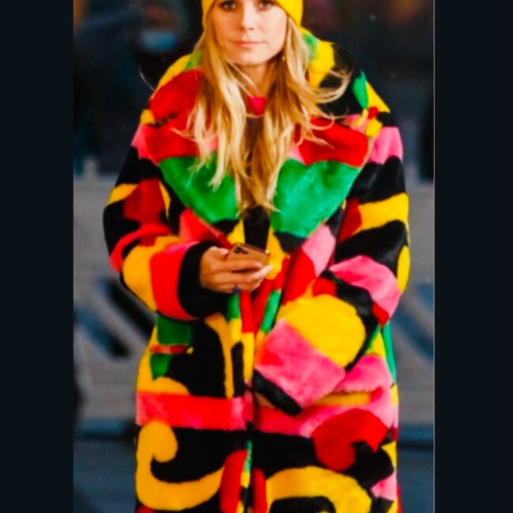 Kirin Flower Eco Fur Coat